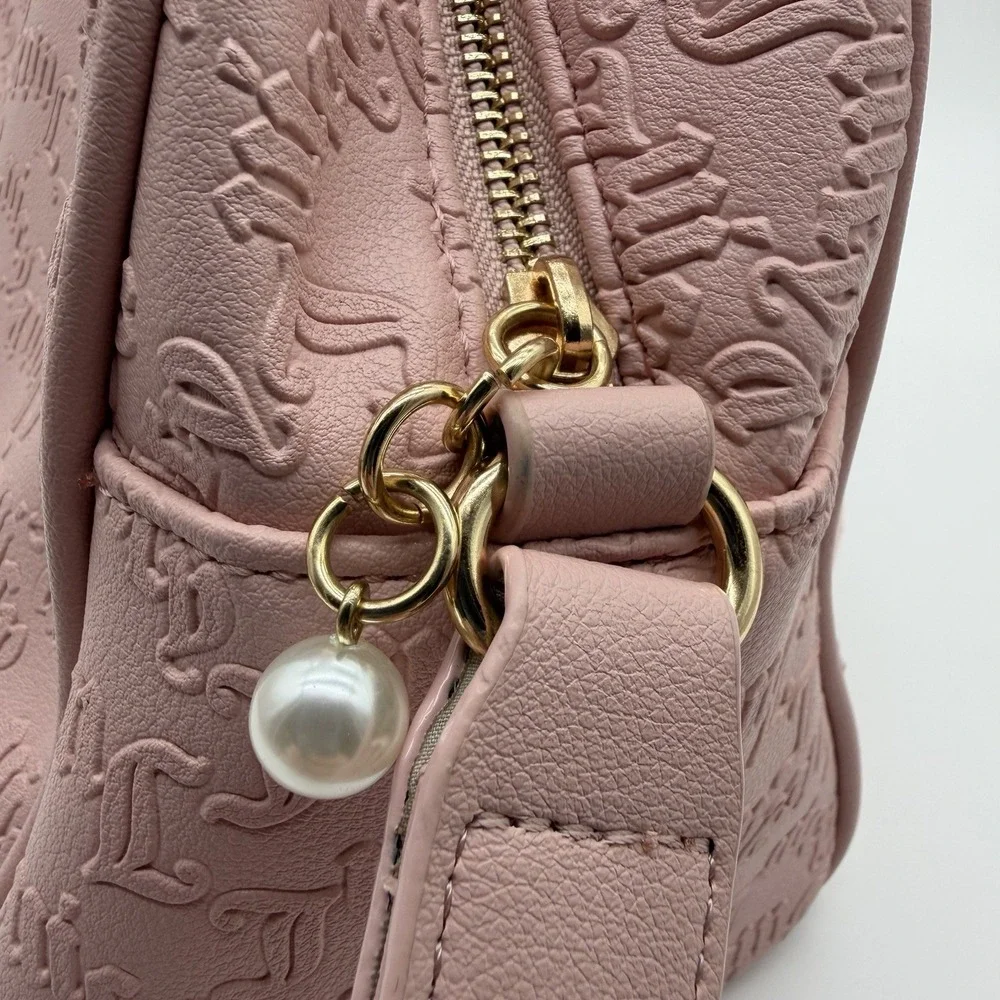 Juicy Couture String Of Pearls Satchel Pink Diamond Handbag Crossbody Bag NWT